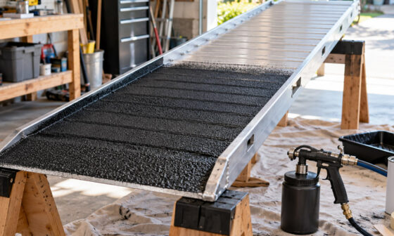 How to Create a Non Slip Surface Using a Bed Liner Spray Kit