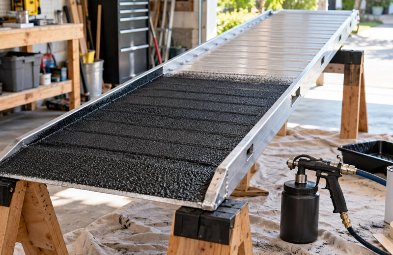 How to Create a Non Slip Surface Using a Bed Liner Spray Kit